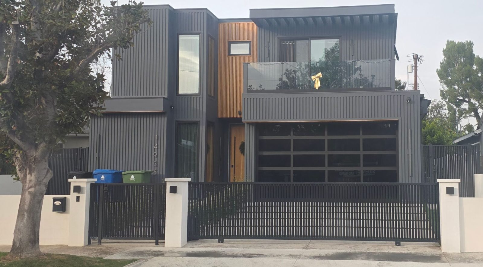 Modern Los Angeles home — garage door service area
