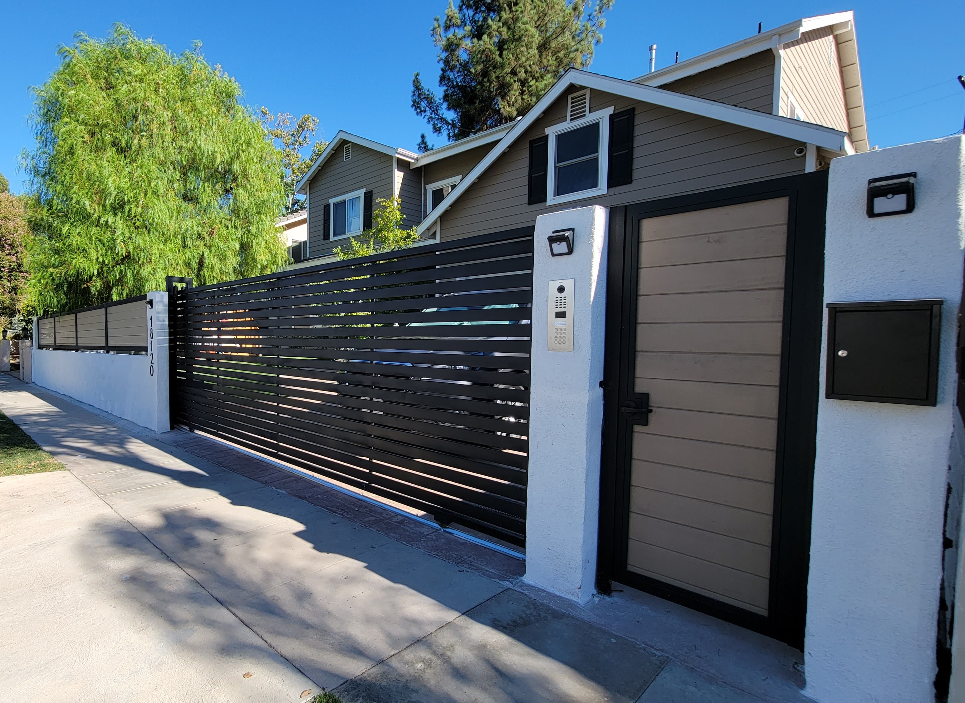 Hidden Hills restored wrought iron gate