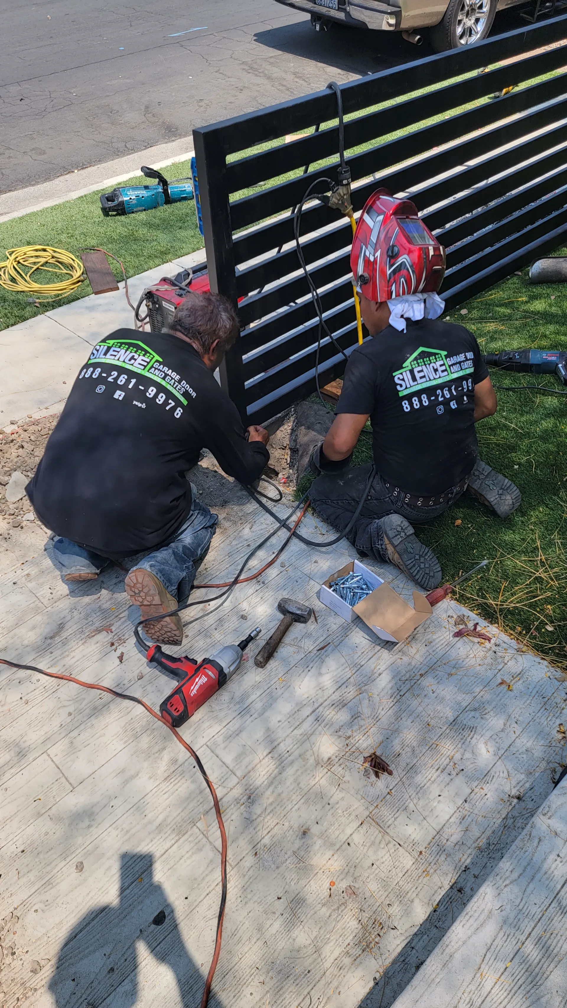 Custom driveway gate by Silence — 24/7 gate repair for Greater LA homes and HOAs