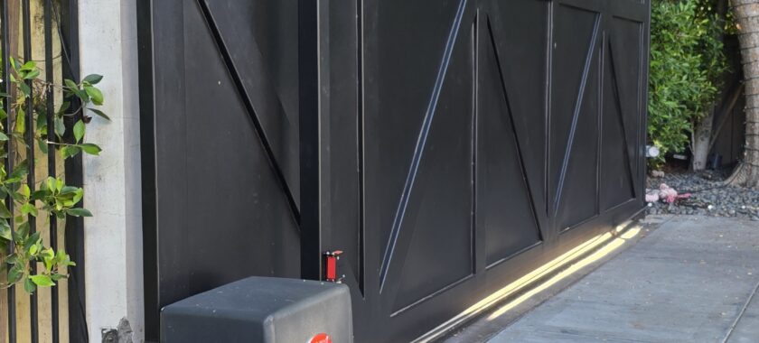 automatic gate repair los angeles technician repairing electric gate